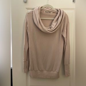 Michael Stars Light Pink Cowl Neck Sweater Size XS
